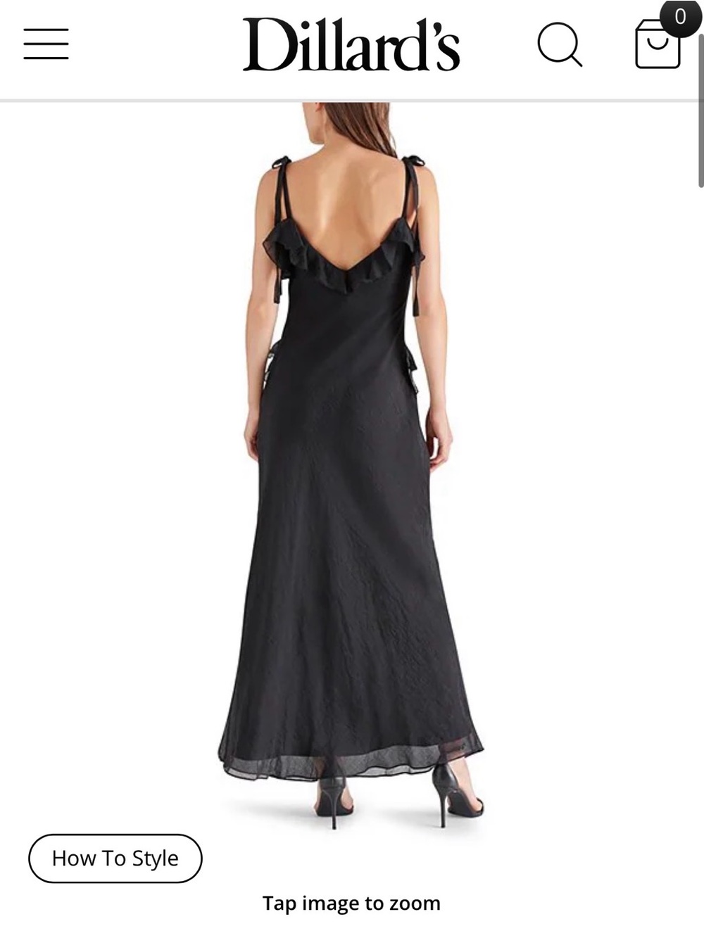 Adalina V-neck Sleevless Ruffle Maxi Dress